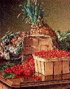 Prentice, Levi Wells Still Life with Pineapple and Basket of Currants oil on canvas